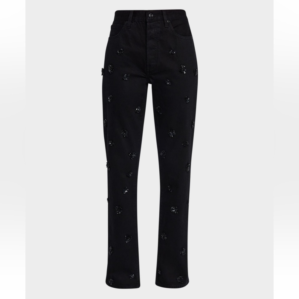 Frame embellished vertical Jean